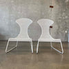 Pair Of White Patio Chairs By Wiebke Braasch For Ikea