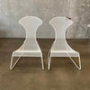 Pair Of White Patio Chairs By Wiebke Braasch For Ikea