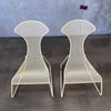 Pair Of White Patio Chairs By Wiebke Braasch For Ikea