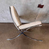 Signed Barcelona Chair By Knoll Original Leather Upholstery