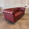 Red Chesterfield Leather Sofa - HOLD