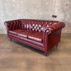 Red Chesterfield Leather Sofa - HOLD