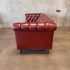 Red Chesterfield Leather Sofa - HOLD