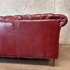 Red Chesterfield Leather Sofa - HOLD
