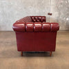 Red Chesterfield Leather Sofa - HOLD
