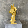 Abstract Wood Sculpture "Yellow Maquette" by David Mac Innes