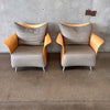 Pair of Keihaver Belle Bentwood Lounge Chairs w/Ottoman