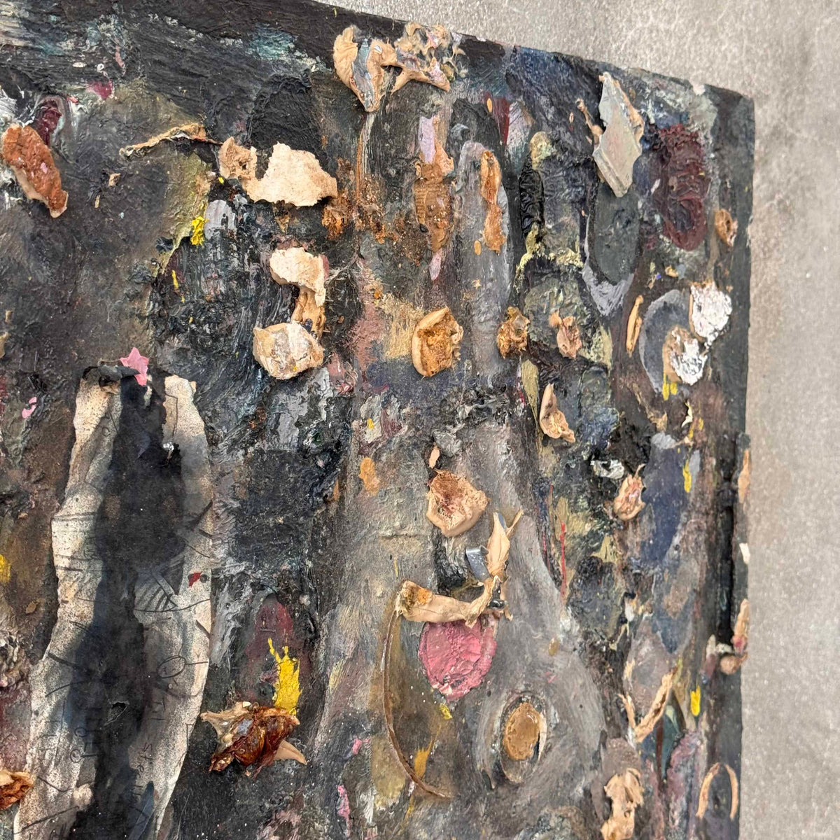 80's Mixed Media Painting on Metal Door By Michael Lauderchach