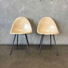 Pair of Vintage Mid Century Modern Fiberglass Shell Chairs