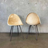 Pair of Vintage Mid Century Modern Fiberglass Shell Chairs