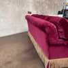 Ralph Lauren Burgundy Velvet Sofa With Down Filled Cushions