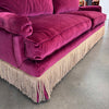 Ralph Lauren Burgundy Velvet Sofa With Down Filled Cushions