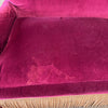 Ralph Lauren Burgundy Velvet Sofa With Down Filled Cushions