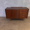 Vintage Solid Wood Mid Century Modern Credenza By Conant Ball Furniture Co.
