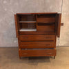 Vintage Mid Century Modern Kent Coffey Perspecta Walnut Highboy Dresser