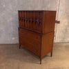 Vintage Mid Century Modern Kent Coffey Perspecta Walnut Highboy Dresser