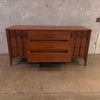 Vintage Mid Century Modern Perspecta Walnut Dresser With Nine Drawers
