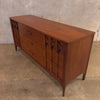 Vintage Mid Century Modern Perspecta Walnut Dresser With Nine Drawers