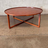 Vintage Mid Century Modern Bernhart Round Coffee Table