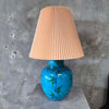 1970's Pottery Lamp Bamboo w/ Original Shade - PENDING