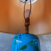 1970's Pottery Lamp Bamboo w/ Original Shade - PENDING