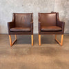 Pair of Mid Century Leather Chairs by Børge Mogenson