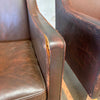 Pair of Mid Century Leather Chairs by Børge Mogenson