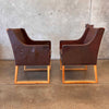 Pair of Mid Century Leather Chairs by Børge Mogenson