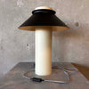 Pair of Scandinavian 20th Century Steel Off White Black & Gold Lamps #1