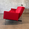 Ox Blood Red Extra Long Four Seater Modernica Split Rail Sofa