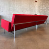 Ox Blood Red Extra Long Four Seater Modernica Split Rail Sofa