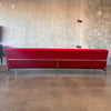 Ox Blood Red Extra Long Four Seater Modernica Split Rail Sofa
