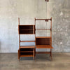Mid Century Modern Teak Wall Unit With Drop Down Desk