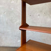 Mid Century Modern Teak Wall Unit With Drop Down Desk