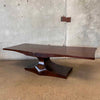 20th Century Brutalist Solid Sculpted Hardwood Coffee Table