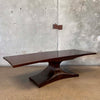 20th Century Brutalist Solid Sculpted Hardwood Coffee Table