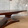 20th Century Brutalist Solid Sculpted Hardwood Coffee Table