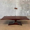 20th Century Brutalist Solid Sculpted Hardwood Coffee Table