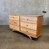 1950's Solid Oak Six Drawer Dresser by Ronney & Sons