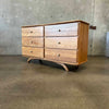 1950's Solid Oak Six Drawer Dresser by Ronney & Sons