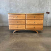 1950's Solid Oak Six Drawer Dresser by Ronney & Sons