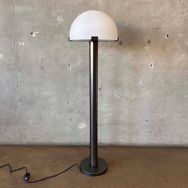 Scandinavian Mushroom Brushed Steel Gun Metal Grey Floor Lamp Product Image