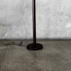 Mid Century Modern Teak Penal Floor Lamp With Shade - Three-Way Lamp Fixture