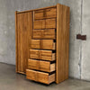BOYD Oak Wardrobe Combination Dresser & Armoire 1980's