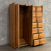 BOYD Oak Wardrobe Combination Dresser & Armoire 1980's