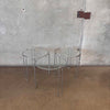 1970s Chrome + Glass Saporiti Italian Nesting Side Tables