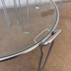 1970s Chrome + Glass Saporiti Italian Nesting Side Tables