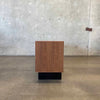 Record Storage Walnut Credenza - Blue & White Dividers