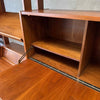 Mid Century Modern Walnut Wall Unit With Desk With Key - Yugoslavia 1960s
