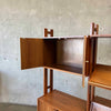 Mid Century Modern Walnut Wall Unit With Desk With Key - Yugoslavia 1960s